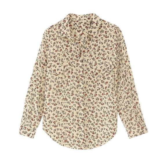 Roller Rabbit Floral Long Sleeve Blouse Size Small - Picture 1 of 7